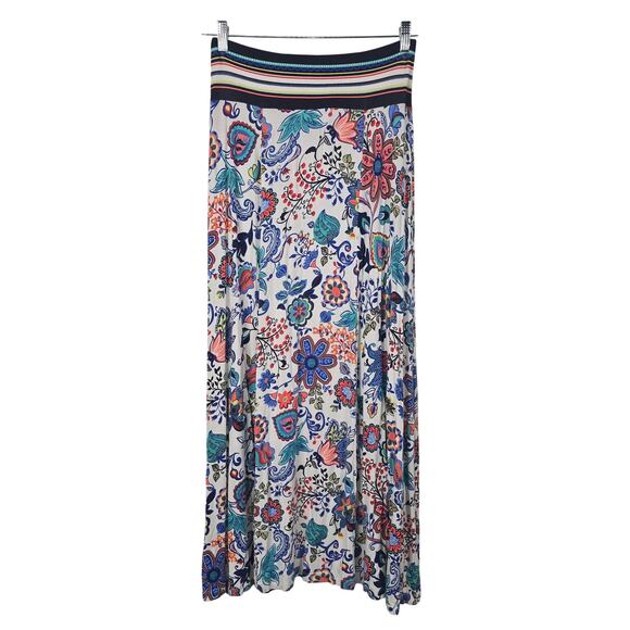 Milly Dresses & Skirts - Milly Skirt Womens Small Colorful Floral Jersey Maxi Stretchy Boho Vacay Travel